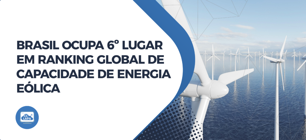 Brasil Ocupa 6º Lugar em Ranking Global de Capacidade de Energia Eólica